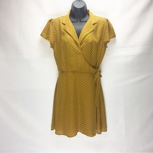 Mustard Yellow/Gold ke.ned.ik Wrap Dress